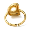 Initials Brass Open Cuff Ring for Women RJEW-N046-02D-G-3
