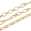 304 Stainless Steel Textured Oval Link Chains CHS-P028-11G-1