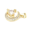 Brass Micro Pave Cubic Zirconia Pendants KK-D357-16C-G-2