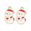 Christmas Alloy Enamel Pendants ENAM-D047-07G-03-2