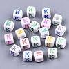 Opaque White Acrylic Beads SACR-R252-02K-1