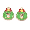 Christmas Theme Alloy Enamel Pendants ENAM-T020-10F-2