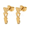 Ion Plating(IP) 304 Stainless Steel Stud Earring Findings STAS-H180-15G-1