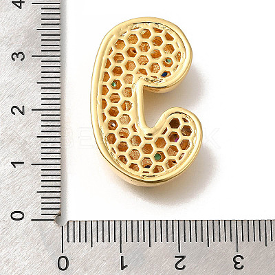 Brass Cubic Zirconia Pendants KK-M295-13G-J-1