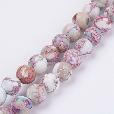 Natural Imperial Jasper Beads Strands X-G-E358-8m-01-1