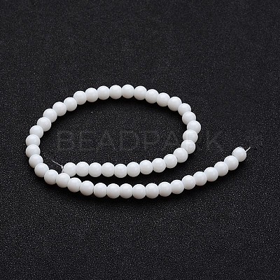Opaque Color Glass Round Bead Strands GLAA-I026-10mm-02-1