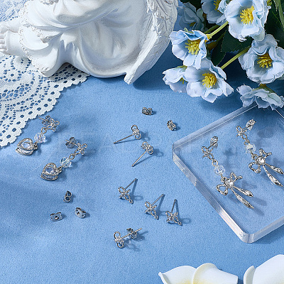 10Pcs Brass Stud Earring Findings KK-BBC0021-68-1