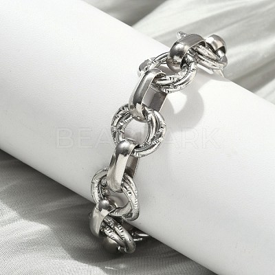 304 Stainless Steel Rolo Chain Bracelets for Women BJEW-S176-01P-C-1