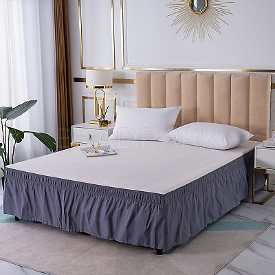 Adjustable Polyester Wrap Around Bed Skirts AJEW-WH20022-10D-02-1