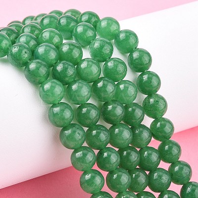 Natural White Jade Bead Strands G-R165-8mm-14-1