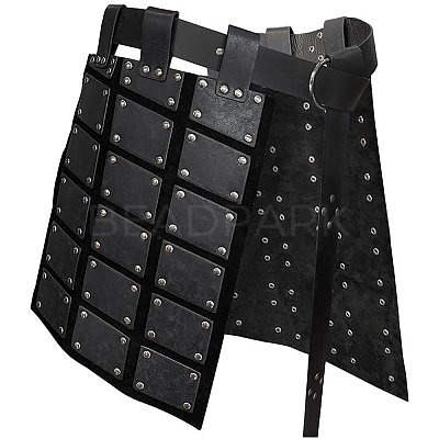 PU Leather Medieval Thigh Armor AJEW-WH20009-33-1