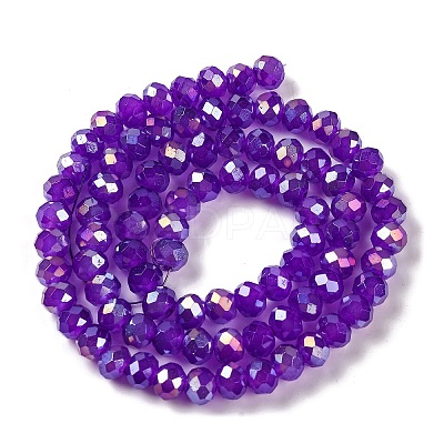Baking Electroplate Glass Beads Strands DGLA-A039-J6MM-B05-1