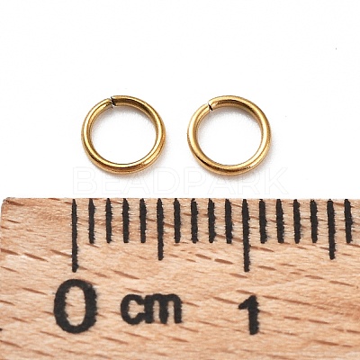 Ion Plating(IP) 304 Stainless Steel Open Jump Rings STAS-R060-5x0.7-G-1