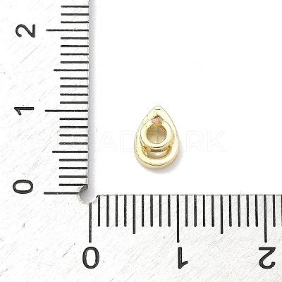 Teardrop Brass Micro Pave Cubic Zirconia Cabochons KK-P345-13G-B06-1