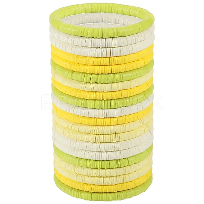 Polymer Clay Heishi Surfer Stretch Bracelets Set BJEW-SW00131-1