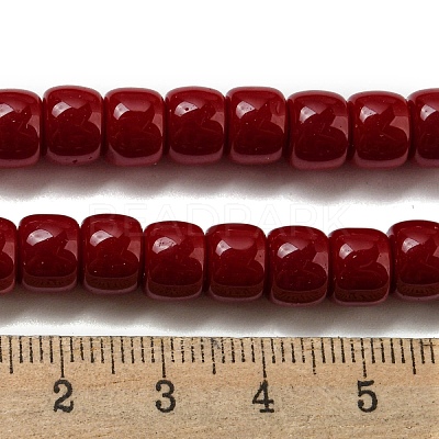 Opaque Glass Beads Strands X-GLAA-NH0002-B07-1