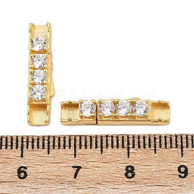 925 Sterling Silver Micro Pave Clear Cubic Zirconia Bayonet Clasps STER-C016-01A-G-1