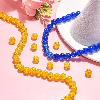 Mixed Crackle Glass Bead Strands GGC10mm-1