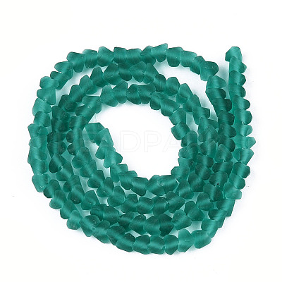 Frosted Transparent Glass Beads X1-GLAA-N016-4mm-04-1