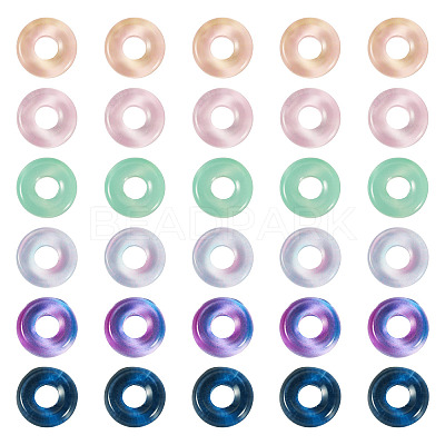 120Pcs 6 Colors Transparent Glass European Beads GLAA-TA0004-07-1