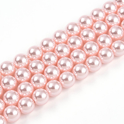 Baking Paint Pearlized Glass Pearl Bead Strands HY-N002-6mm-A10-1