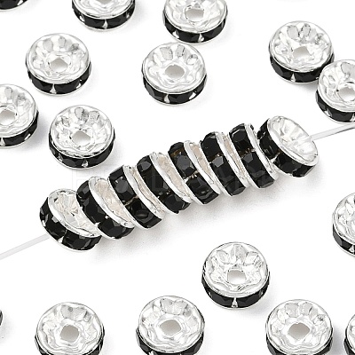 Brass Grade A Rhinestone Spacer Beads RB-A014-Z8mm-02S-1