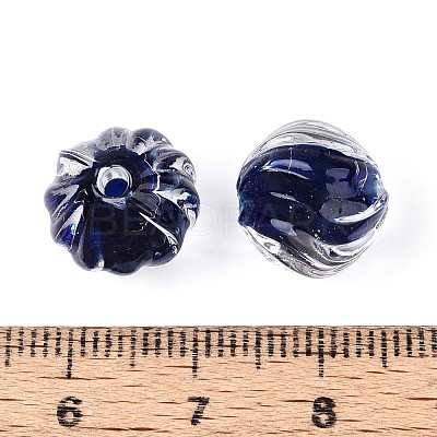 Textured Inner Flower Handmade Lampwork Beads LAMP-T024-07A-1