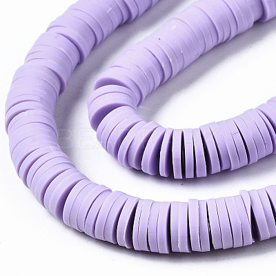 Handmade Polymer Clay Beads Strands CLAY-R089-8mm-146-1