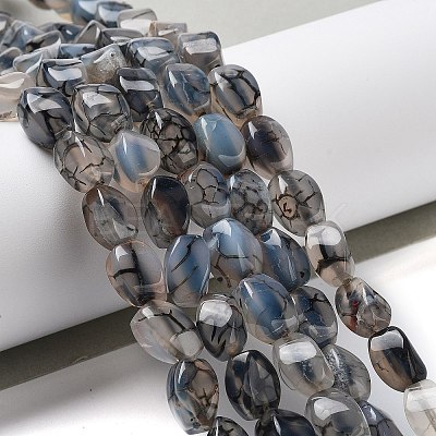 Natural Dragon Veins Agate Beads Strands G-G172-01V-1
