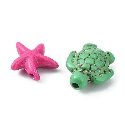 DIY Synthetic Turquoise Beads Kits DIY-FS0003-78-1