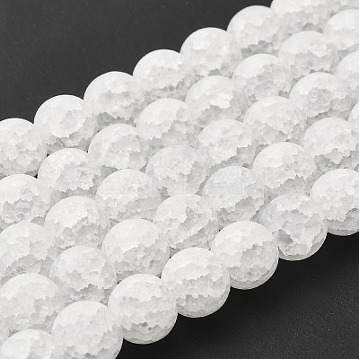 Frosted Crackle Glass Beads CCG-10D-37-1