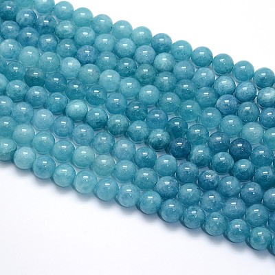 Natural Blue Quartz Beads Strands G-O047-07-6mm-1