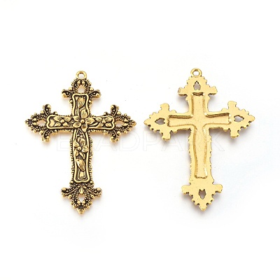 Tibetan Style Alloy Big Pendants TIBEP-A20541-AG-FF-1