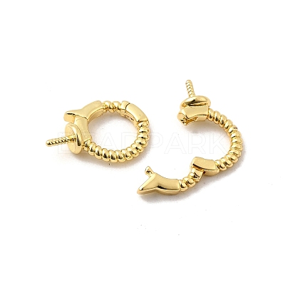 Brass Fold Over Clasps KK-I364-36G-1