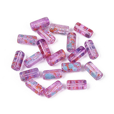 Picasso Transparent Glass Bugle Beads SEED-N010-02B-1