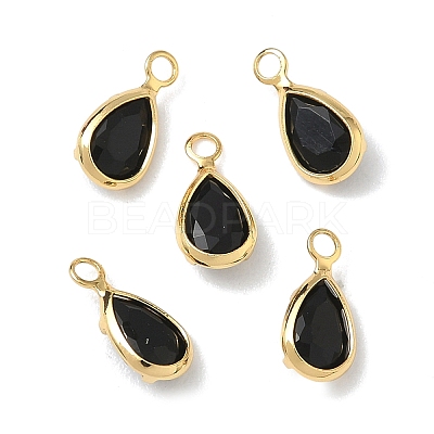 Brass Glass Charms KK-Z136-15G-03-1
