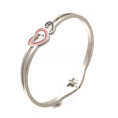 304 Stainless Steel Hinged Bangles for Women BJEW-F474-37P-02-1