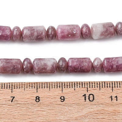 Natural Lepidolite/Purple Mica Stone Beads Strands G-H343-B01-01-1