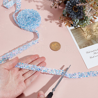 5 Yards Glitter PVC Sequins Hotfix Ornament Accessories DIY-WH0128-19A-1