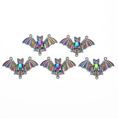 Rainbow Color Alloy Chandelier Components Link Rhinestone Settings PALLOY-S180-294-NR-1