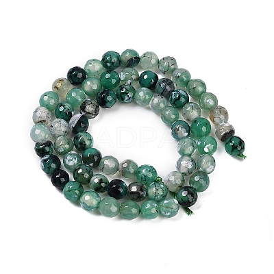 Natural Fire Crackle Agate Beads Strands G-C082-A01-36-1