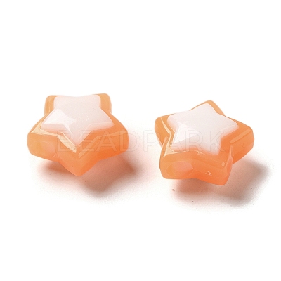 Imitation Jelly Transparent Acrylic Beads SACR-R741-03D-1