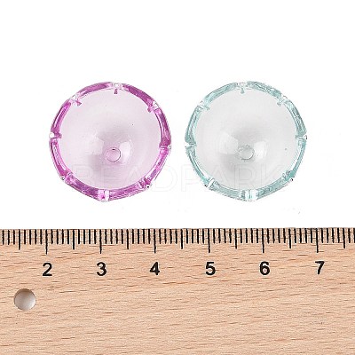 UV Plating Acrylic Bead Caps X-OACR-Z020-17-1