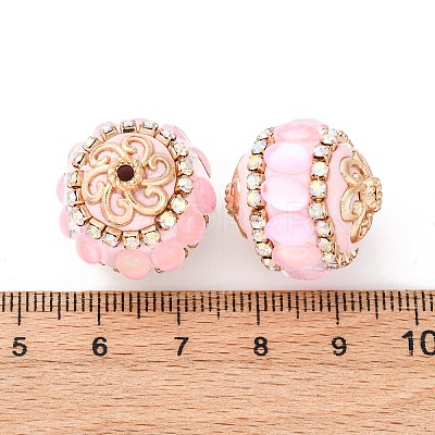 Handmade Resin Indonesia Round Beads IPDL-P005-20KCG-01-1