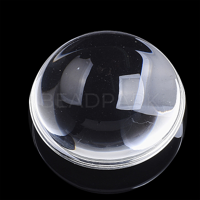 Transparent Glass Cabochons GGLA-R026-48mm-B-1