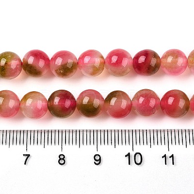 Dyed Natural White Jade Beads Strands G-T138-8mm-210-37-1