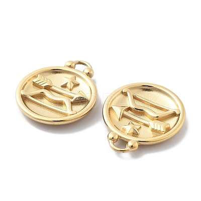 PVD Vacuum Plating 304 Stainless Steel Rhinestone Pendants STAS-R130-01G-07-1