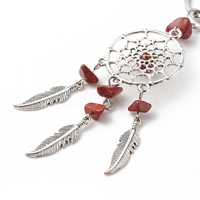 Natural Red Jasper Keychain KEYC-JKC00346-01-1