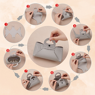4Pcs 4 Colors Pouch Case Shape PVC Glasses Case AJEW-BC0004-10-1