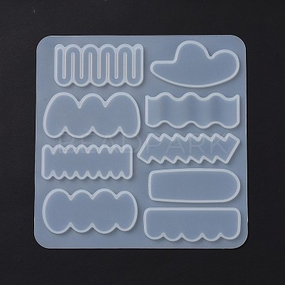 DIY Irregular Shape Cabochon Silicone Molds for Hair Clips DIY-L069-01C-1